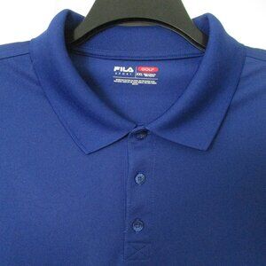 Fila Golf Mens S/S Royal Blue Polo Shirt NWOT - Size XXL Athletic Fit